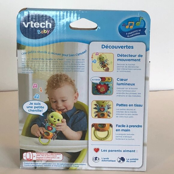 Brand New(French Version) 🍼 VTech Hochet P'tite chenille -  🎶👶 - Picture 8 of 9